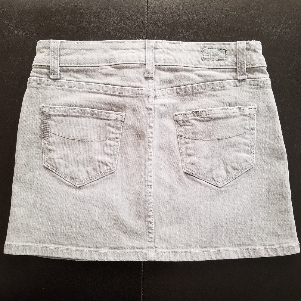 PAIGE Silver Grey Demin Mini Skirt - Picture 2 of 2